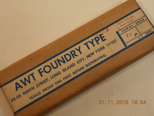 NEW 10pt. Century Schoolbook Bold / l.c. &amp; points/ AWT Foundry Letterpress Type