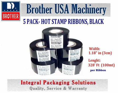 5 pack -hot stamp ribbon, black color fc2 for sale