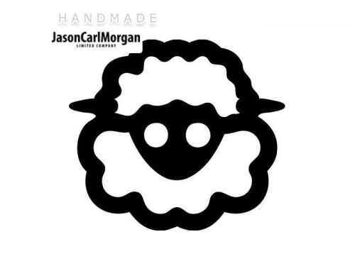 JCM® Iron On Applique Decal, Sheep Black