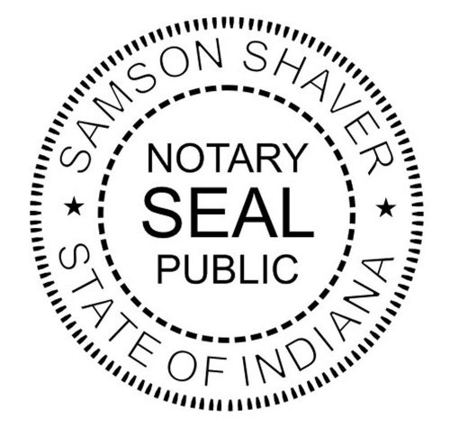 NEW Custom Round Official INDIANA NOTARY SEAL Self Inking RUBBER STAMP