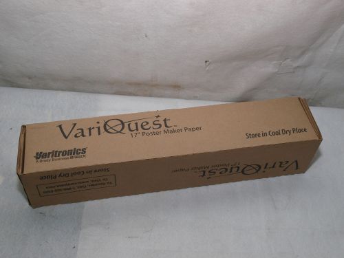 Variquest pm3600 poster maker 1700t black on white 17&#034; x 85ft paper – sealed for sale