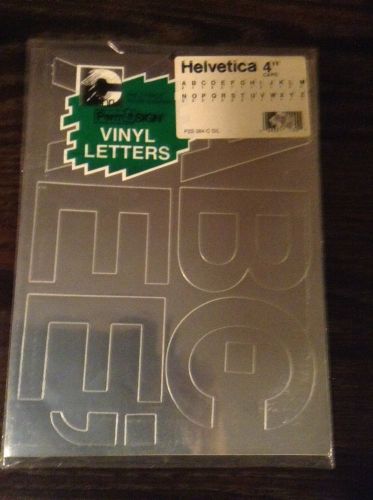 Vinyl Lettering 4&#034; Gold Helvetica Caps CThru Permasign