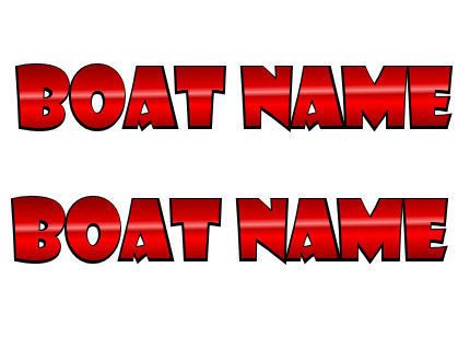 4&#034; Boat Lettering Boat Name 2 Color Set(2)