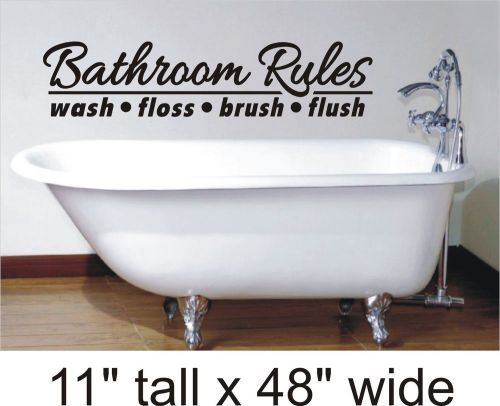 2X Bathroom Rules Toilet Bathroom Creative Wall Vinyl Sticker Decal Art-1469