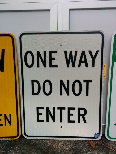 24x18 aluminum sign one way do not enter hi-reflective new for sale