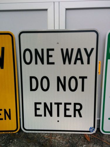 24x18 Aluminum Sign ONE WAY DO NOT ENTER HI-Reflective New