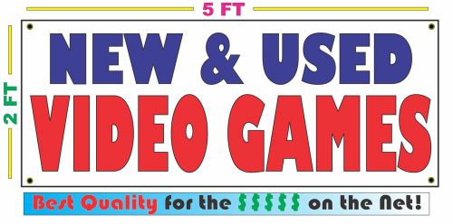 NEW AND USED VIDEO GAMES Banner Sign NEW Larger Size Best Price for The $$$ Pawn