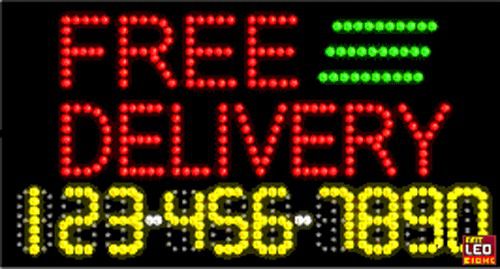 17&#034;x31&#034; custom animated free delivery led sign with phone for sale