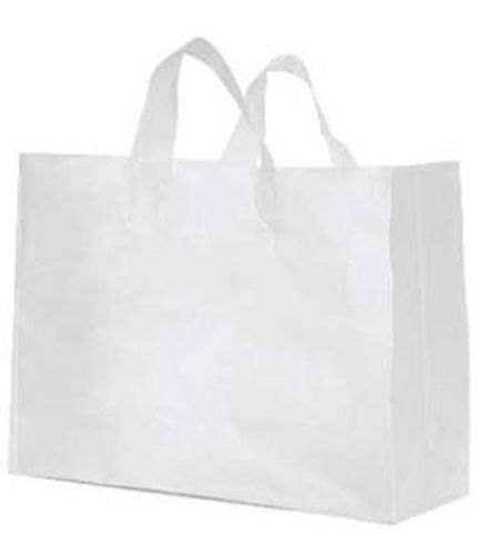100 Large Clear Frosted Plastic shopping Bag - 16 Inch x 6 Inch x 12 Inch Vogue