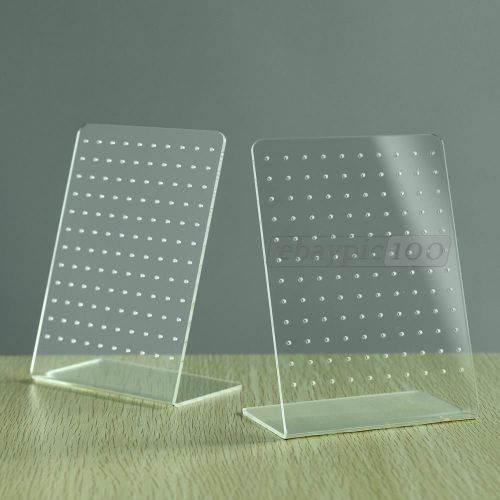 140*100mm Clear Earring Jewellery Holder/Stand/Plastic Board/Display 2x