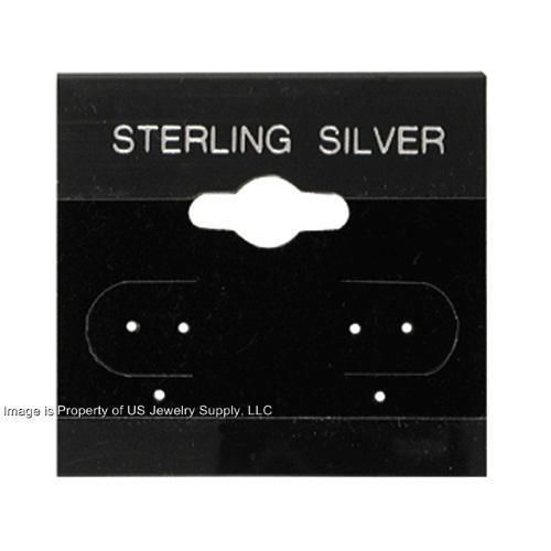 1000 black sterling silver hanging earring cards 1 1/2&#034;h x 1 1/2&#034; for sale