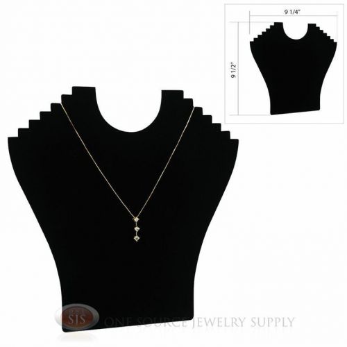 9 1/2&#034; Black Velvet Flocked Pendant Jewelry Necklace Display Easel Presentation