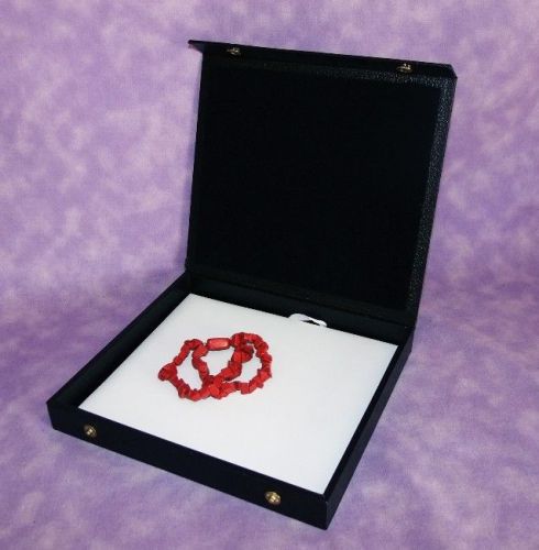Half size textured top jewelry display tray with white pad for sale