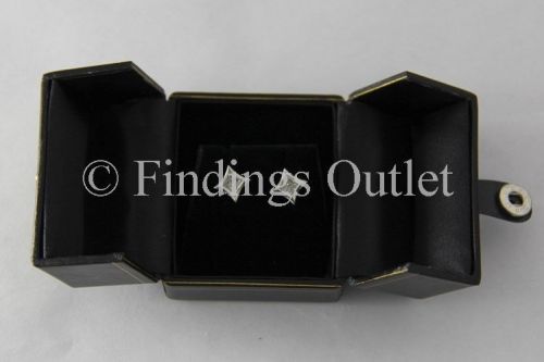 Snap-Tab Black Double Door Jewelry Earring Or Pendant Boxes - 1 Dozen