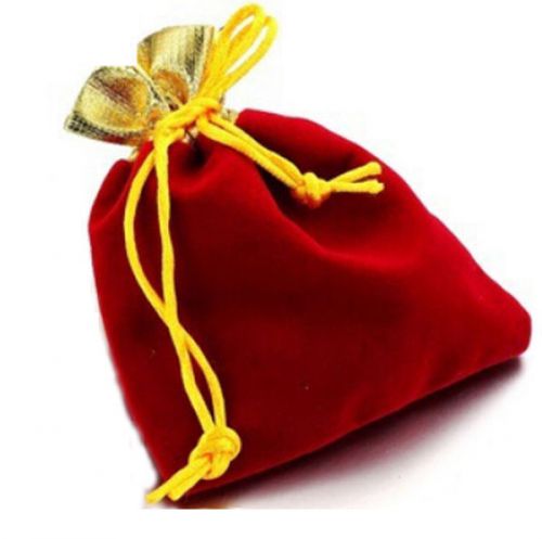 50PCS 9X12cm 3.5*4.7&#039;&#039; Red Jewelry Pouches Gift Bags Drawstring Bags