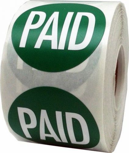 Paid Stickers - 1.5&#034; Round Labels for Retail with text - 500 total stickers