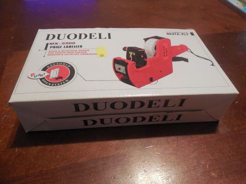 NEW! Duodeli MX-5500 Price Label Gun with labels included, red, easy to use