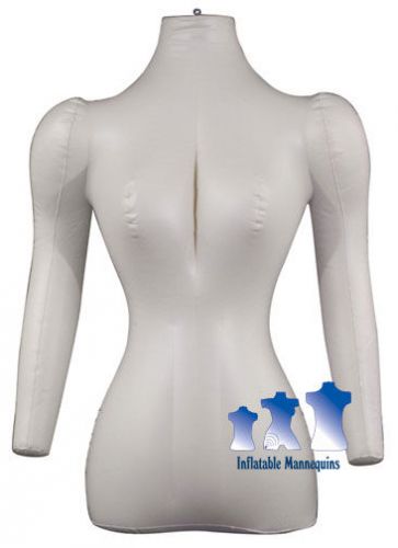 INFLATABLE MANNEQUIN, Female Torso with Arms, IVORY