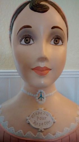 Rare Bakelite Pretty Hand Painted French Art Deco Style Mannequin Head