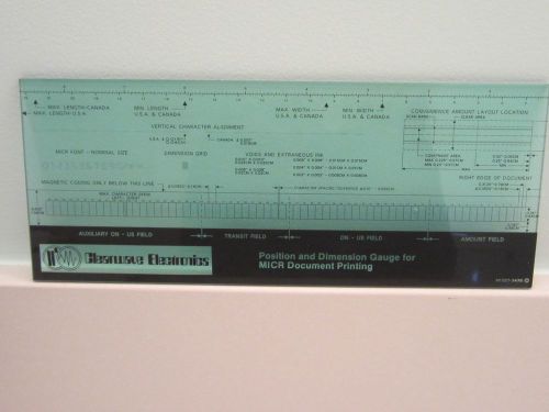 Position &amp; Dimension Gauge for MICR Document Printing - Check Template Used