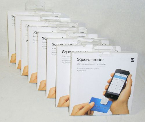 New Lot of 8 SQUARE READER Credit Card Payment Adapters iPhone i Pad Android