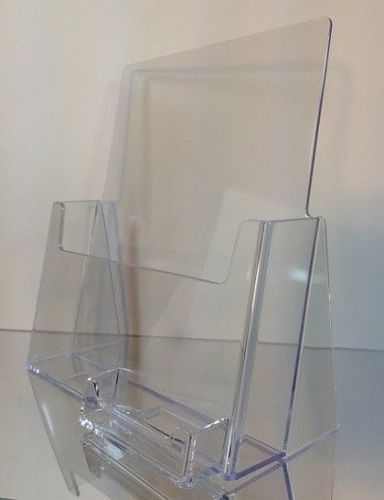 12-pack Acrylic 8.5&#034; x 11&#034; Countertop Brochure Holders with Business Card Holder