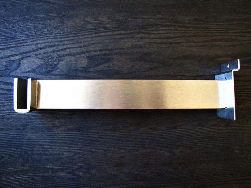 10&#034; slatwall hangrail bracket brushed satin chrome high quality lot of 10 new for sale