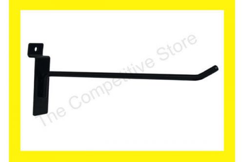 8&#034; Slatwall Hooks  For Slat Panel Display - 100 Pcs Black Color