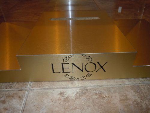 Authentic LENOX Acrylic Sign Holder Display Retail Showcase