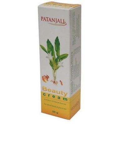 Divya Herbal Patanjali Beauty Cream Glowing &amp; Beautiful Skin Naturally - 50gm