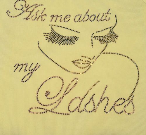 Ask Me About My Lashes Rhinestone Transfer Gold And Pink Holiday Sale!!!???