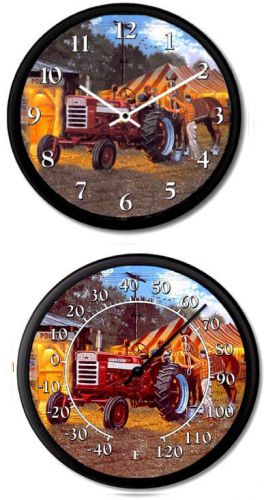 New FARMALL 460 Tractor Clock and Thermometer Set DAVE BARNHOUSE Horse Power