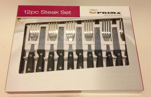 Brand new 12 pce steak cutlery set - bakelite handles - first class postage for sale