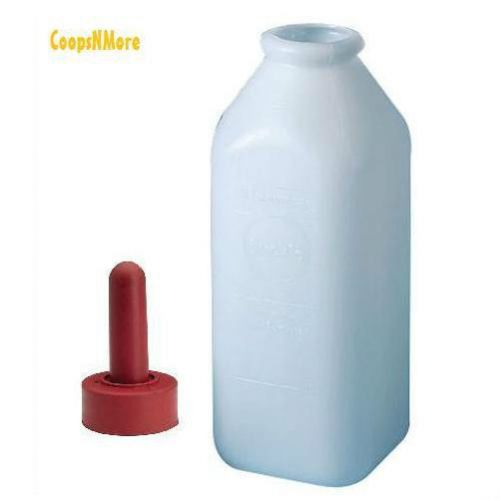 Combo 1 snap on nipple teat &amp; model 98 bottle for calf cow baby foal pig for sale