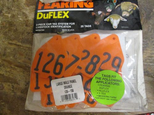 FEARING DuFLEX  Large Male  Panel ORANGE  126-150 ear tags