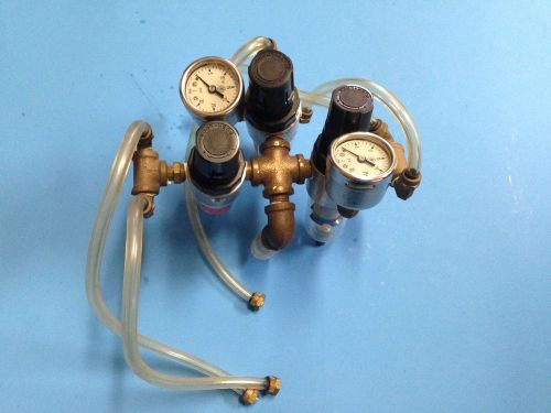 Set of watts fluidair filter regulators b548-02agc m2 with 2x gauges for sale
