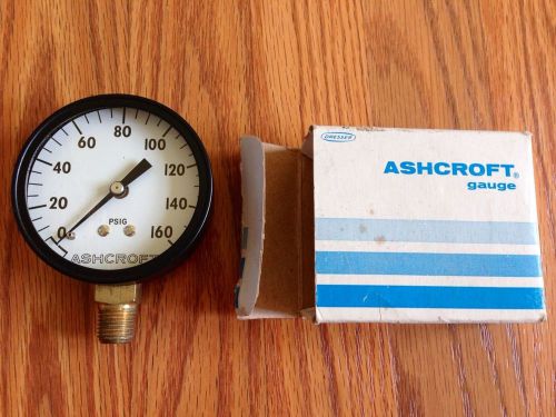 Ashcroft Pressure Gauge 2 1/2&#034; Lower Brass 160 PSI