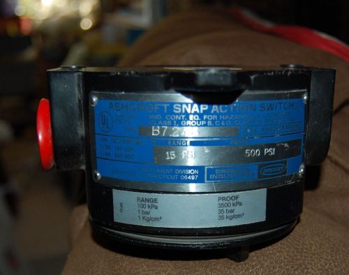 Ashcroft  snap action b724b switch - 15psi - 500psi for sale