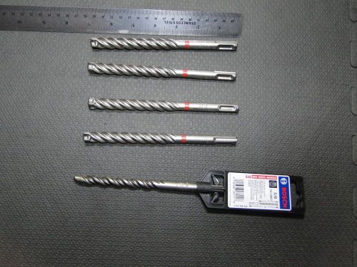 4 Hilti 1/2&#034; Hammer Bit, 1 Bosch 3/8&#034; Fits Bosch SDS Plus Rotary Hammer drill