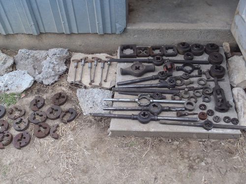 Huge mixed lot of dies, handles,pipe threader ratchet  &amp; more must look for sale