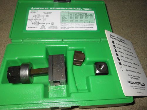 greenlee 229 9-pin D-SUBMINIATURE PANEL PUNCH