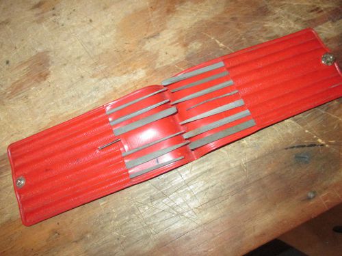 14 Riffler Files in Vinyl Case HECSHARP WEST GERMAN HIGH GRADE NEEDLE FILES