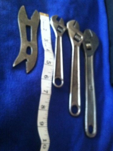 Lot Of 3 Crescent Wrenches 6,8,10&#039; &amp; Rare Vintage Buhl Sons Co. Tool