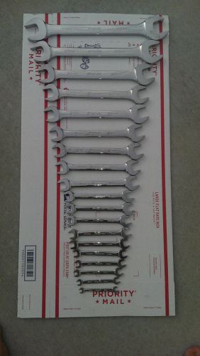 Snap-on vom819 19-pc standard length open end metric wrench set (6 - 32mm) for sale