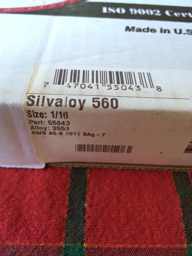 Silvaloy / braze 560 lucas-milhaupt 56% silver solder 50 troy oz a56t alloy 3558 for sale