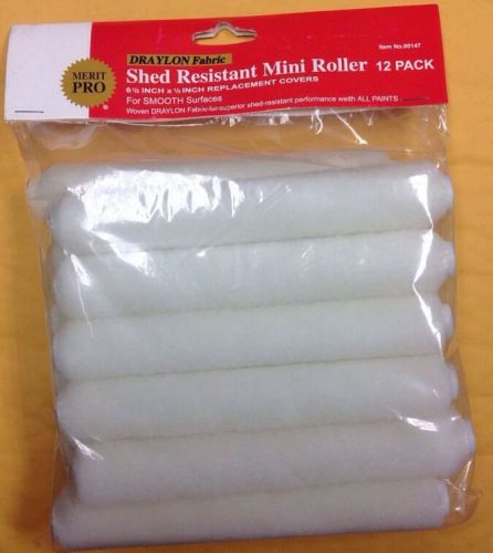 Merit pro 00147 shed resistant mini roller 6 1/2&#034; x 1/4&#034; 12pack for sale