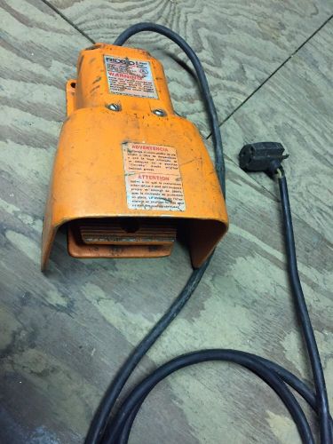 E-2497 foot switch &amp; cord for ridgid power pipe threaders part # 76095 for sale