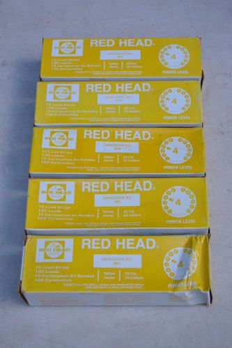 Nib 500 itw ramset red head .25 cal strip loads 4r5 power level 4 yellow for sale