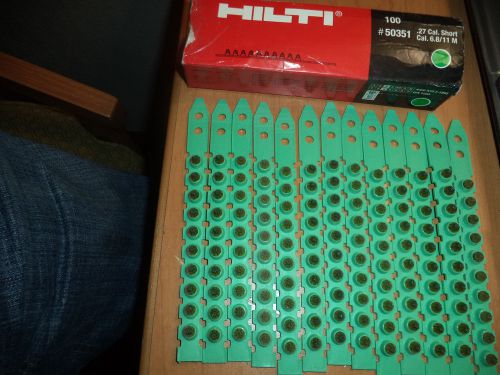 130 shots of  Hilti .27 caliber Cartridges Green #50351