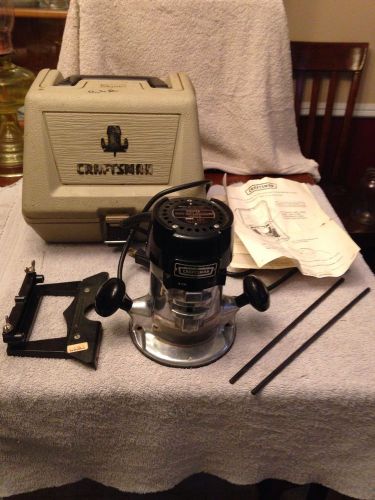 HEAVY DUTY CRAFTSMAN ROUTER w/Case &amp; Guide Model 315.17360 Tool Vintage Runs